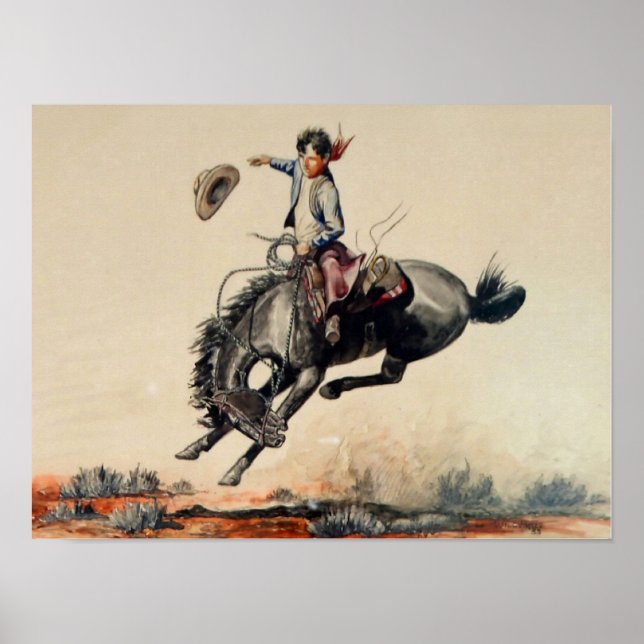 Affiche « Young Cowboy » par Will James (Devant)