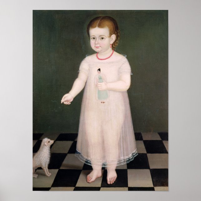 Affiche Young Girl with a Doll, 1838 (Devant)