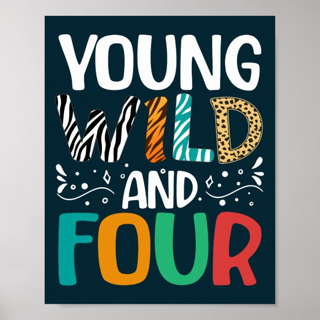 Affiche Young Wild Et Four Funky 4th Birthday Kids (Devant)