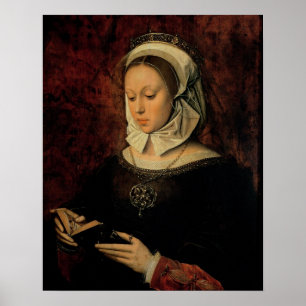 Affiche Young Woman Reading a Book of Hours