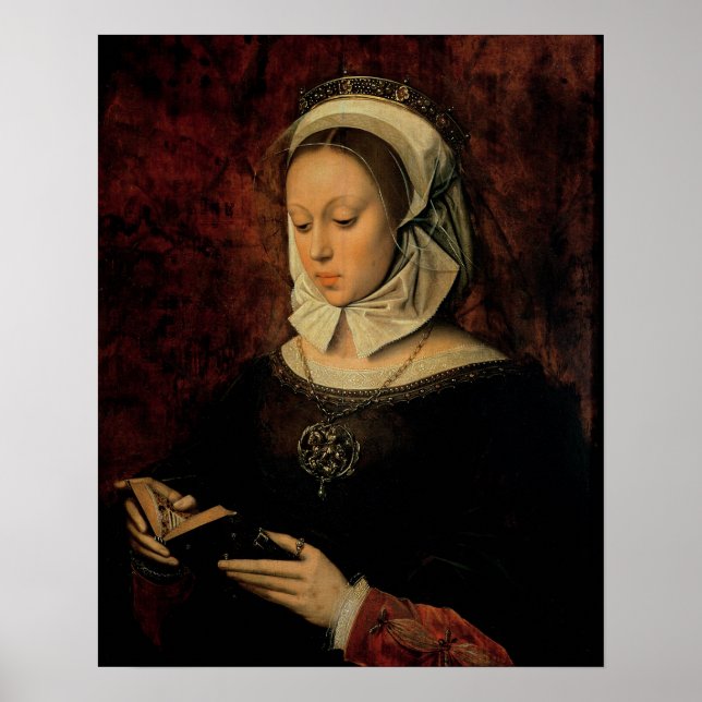 Affiche Young Woman Reading a Book of Hours (Devant)