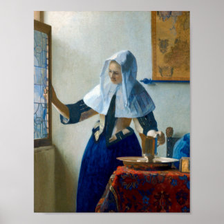 Affiche Young Woman with a Water Pitcher by Vermeer