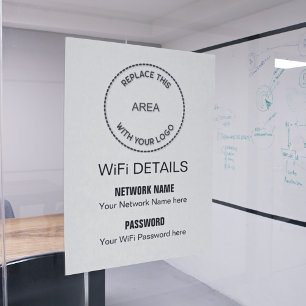 Affiche Your Business Logo Wifi Détails pour les visiteurs