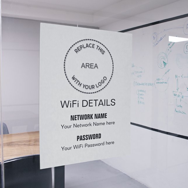 Affiche Your Business Logo Wifi Détails pour les visiteurs (Créateur téléchargé)