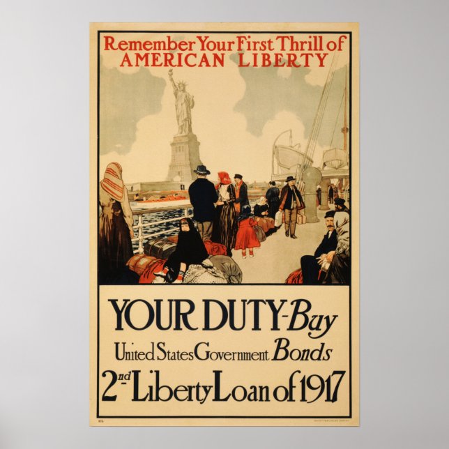 Affiche YOUR DUTY Buy US Government Bonds 2nd Liberty Loan (Devant)