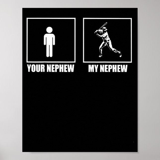 Affiche Your Nephew My New Phew Baseball  (Devant)