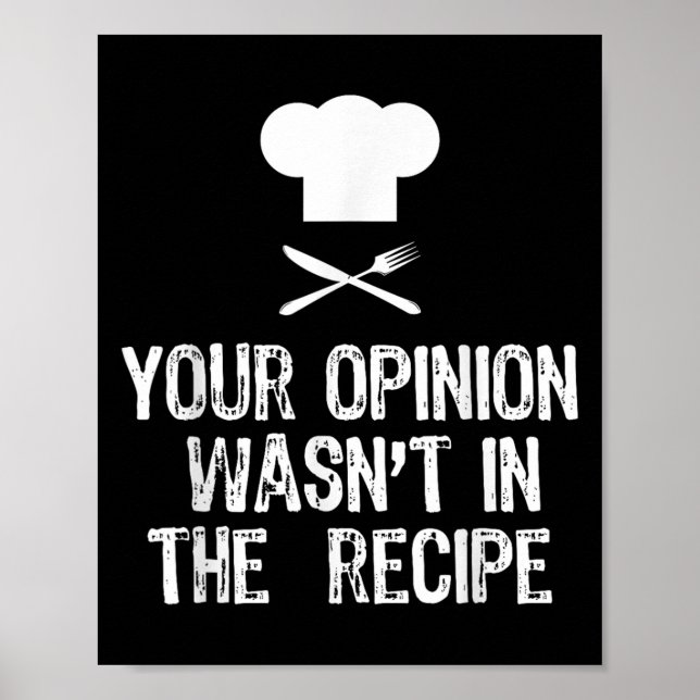 Affiche Your Onion Wasnt In The Recipe Chef Cooking Gift C (Devant)
