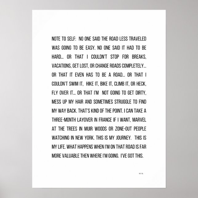 Affiche Your Road (Devant)