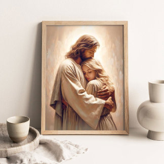 Affiche Your Saviour, Christian Painting, Jesus Hugging 