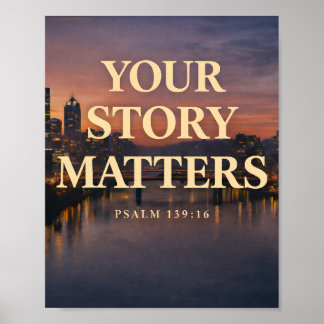 Affiche Your Story Matters Christian Skyline Design