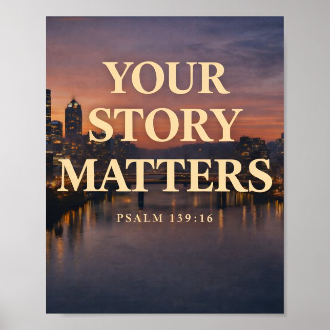 Affiche Your Story Matters Christian Skyline Design (Devant)