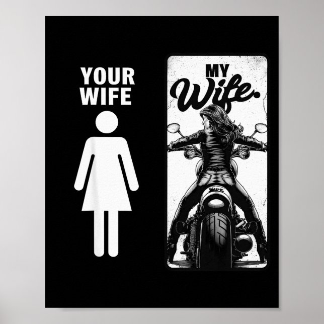 Affiche Your Wife Is Simple My Wife Biker Wife Valentine M (Devant)