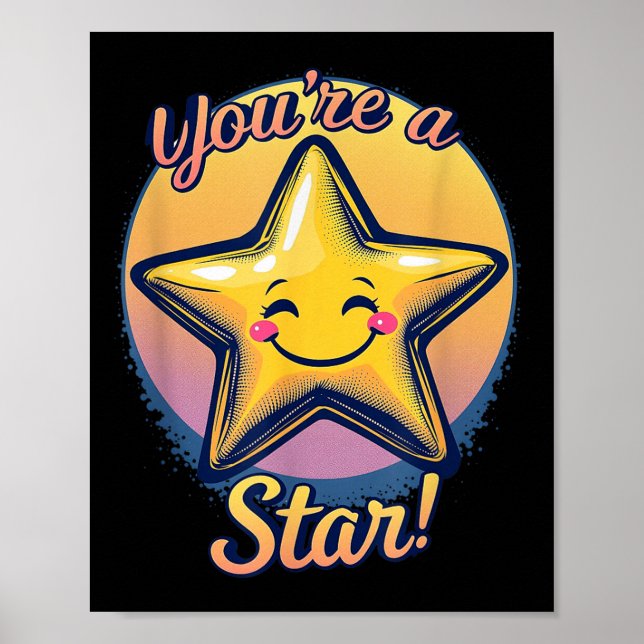 Affiche You're A Star Compliment Day Motivational Design  (Devant)