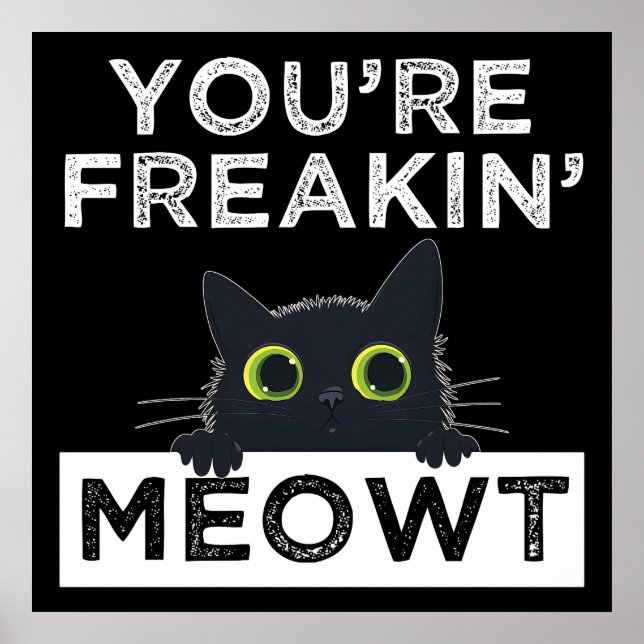 Affiche You're Freakin' Meowt (Devant)