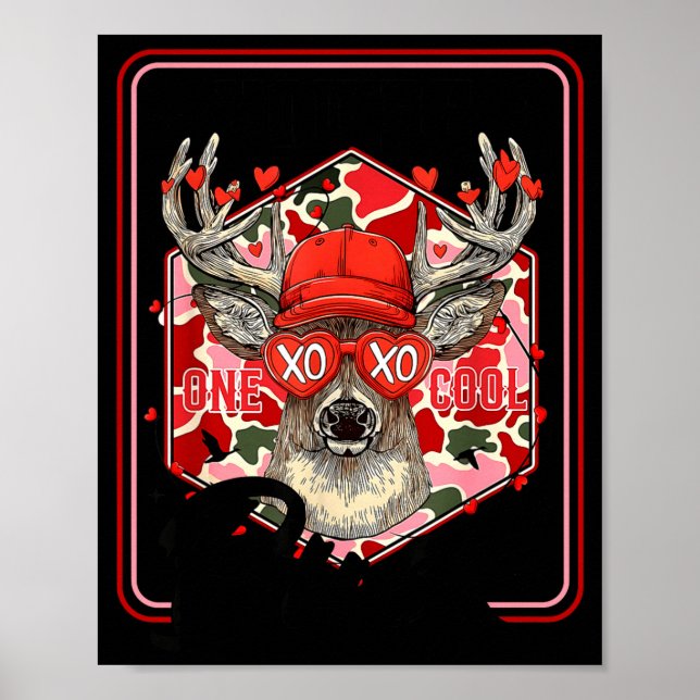 Affiche You're One Cool Buck Camouflage Valentine's Day Hu (Devant)