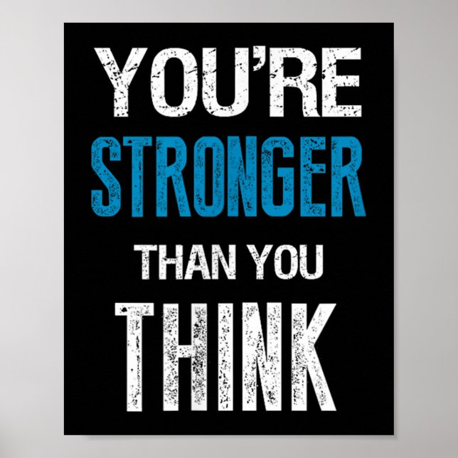 Affiche You're Stronger Than You Think Motivational  (Devant)