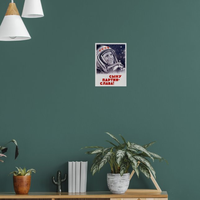 Affiche Vintage Youri Gagarine Cosmonaute - Union Soviétique - Format A4/A3/A2/A1 - NEUVE