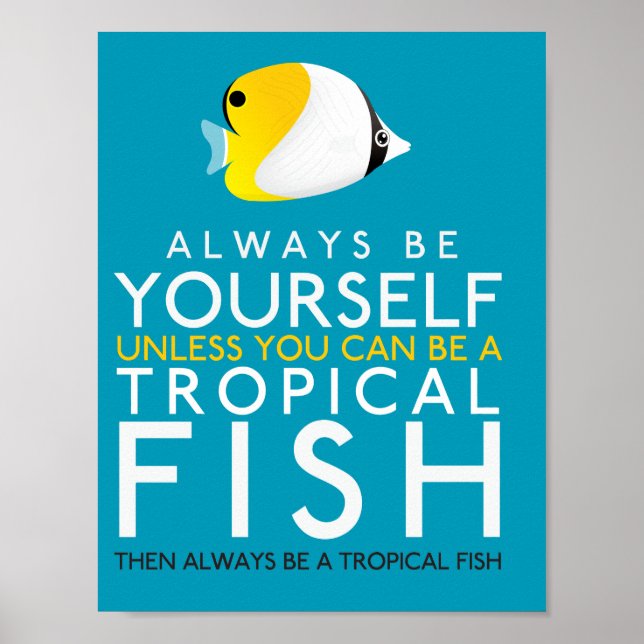 Affiche Yourself Unless You Can Be A Fish (Devant)