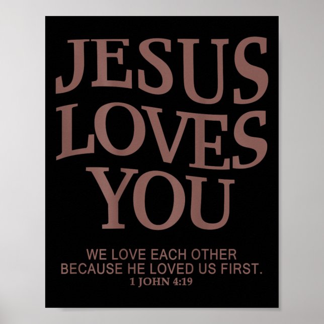 Affiche Youth Jesus Love You Christian God Good Boy Son Me (Devant)