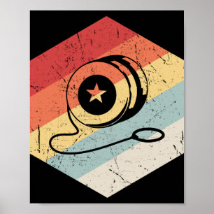 Affiche Yoyo coloré rétro des années 70 vintage