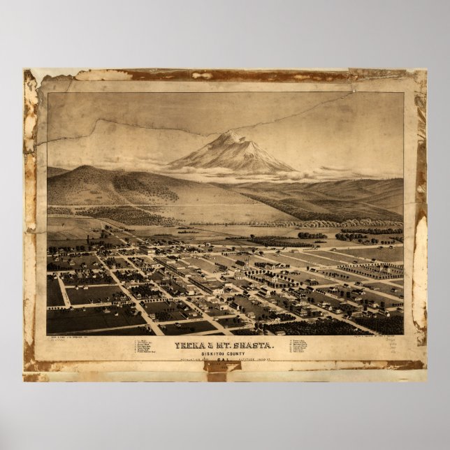 Affiche Yreka, Californie (1884) (Devant)