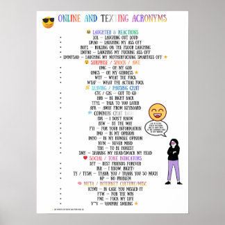 Affiche YSKTBN 1 : Acronymes en ligne et de messagerie tex