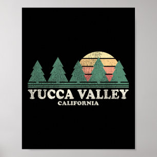 Affiche Yucca Valley Ca Vintage Throwback Tee Rétro 70s De