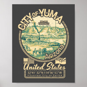 AFFICHE YUMA ARIZONA - FORT YUMA - ARMÉE VINTAGE