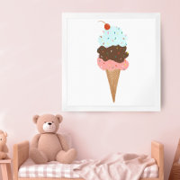 Yummy cône crème glacée triple scoop