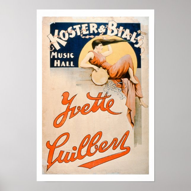 Affiche 'Yvette Guilbert (c.1869-1944) à Koster et Bial' (Devant)