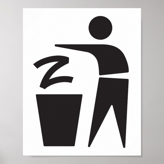 Affiche Z à la poubelle (affiche) (Devant)