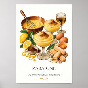 Affiche Zabaione – Vintage Italian Dessert