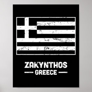 Affiche Zakynthos Grèce - Île grecque ionienne Zakynthos