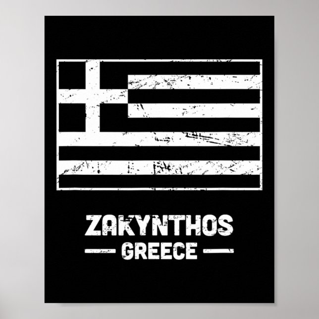 Affiche Zakynthos Grèce - Île grecque ionienne Zakynthos  (Devant)