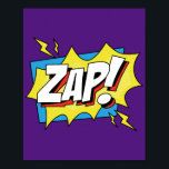 Affiche Zap ! Electrification Pop Art Comic Action<br><div class="desc">Apportez une bouffée d'énergie dans votre espace avec ce design pop art "Zap !". Inspiré par le style dynamique et dynamique des bandes dessinées classiques,  cet article saisit le moment électrisant de l'action,  en faisant un ajout frappant et vivant à toute pièce.</div>