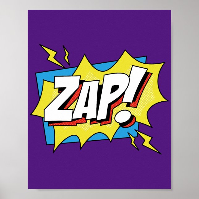 Affiche Zap ! Electrification Pop Art Comic Action (Devant)