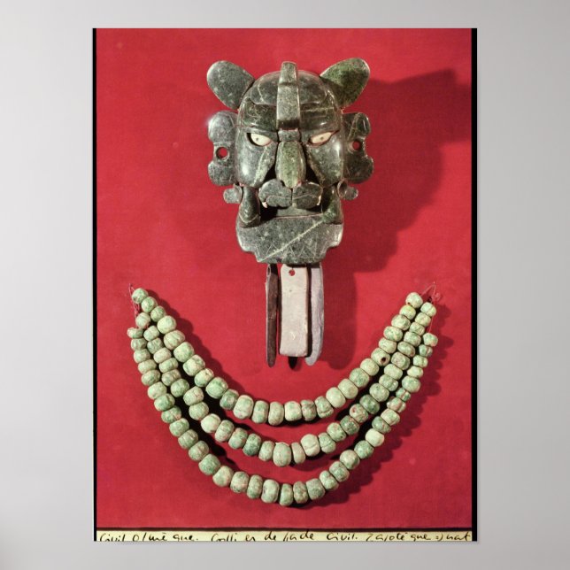 Affiche Zapotec pectoral the form of  mask representing (Devant)