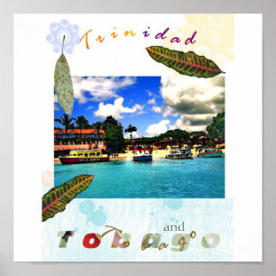 Affiche zazzle de solides totaux de bateaux de fond en