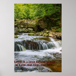 Affiche Zazzle eau peinture de toile naturelle