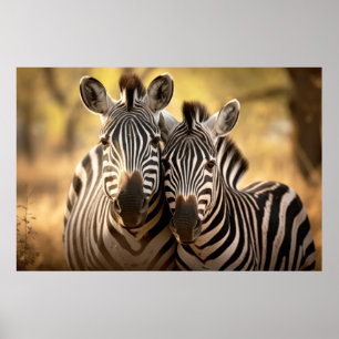 Affiche Zebra Animal Wild Beauté Freedom Wilderness Art