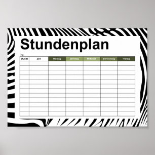 Affiche Zebra Animalprint