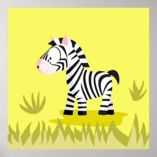 Affiche Zebra de ma série d'animaux du monde