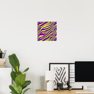 Affiche Zebra Print Stripe Art Abstrait Animal sauvage