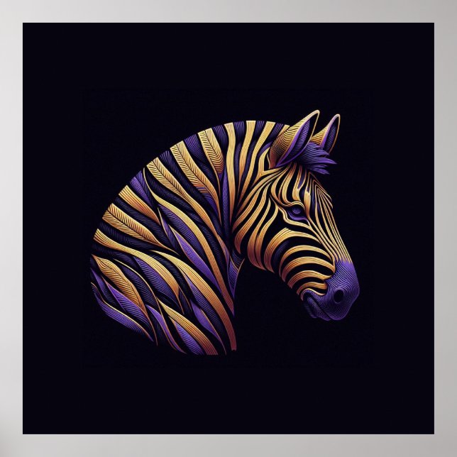 Affiche Zebra Purple (Devant)