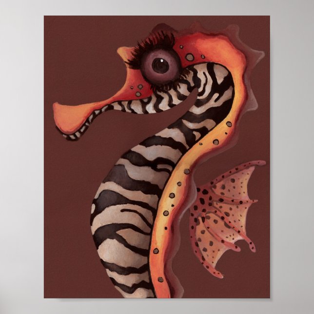 Affiche Zebra Seahorse (Devant)
