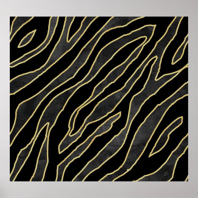 Affiche Zebra Stripes : Abstrait Monochrome Sans Seamless. (Devant)