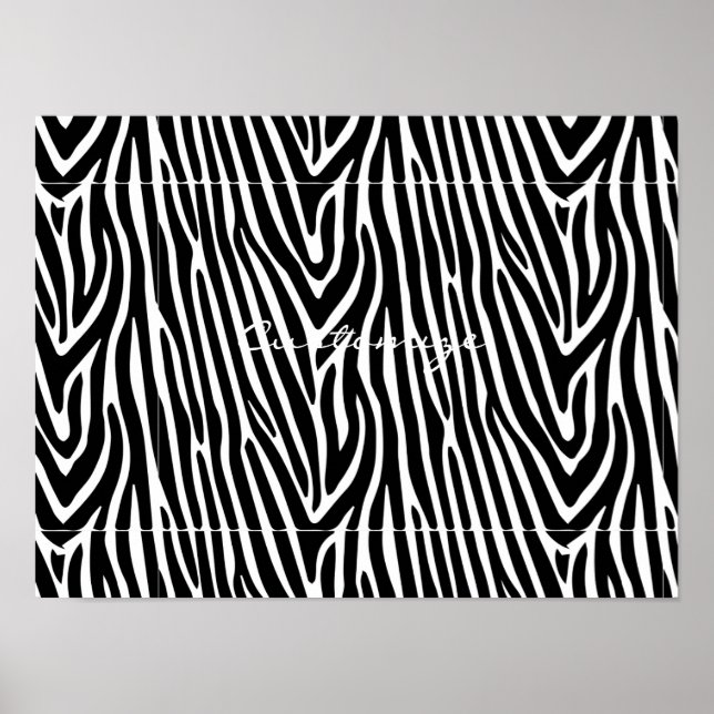 Affiche Zebra Stripes Motif Thunder_Cove (Devant)
