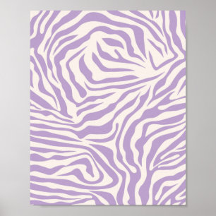 Affiche Zebra Stripes Preppy Purple Wild Animal Prince