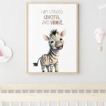 Zèbre, Décor de pépinière, Art mural, Pépinière Sa