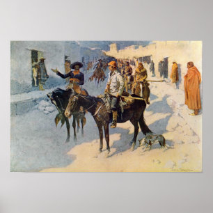 Affiche Zebulon Pike entrant dans Santa Fe